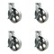 Service Caster 12'' Heavy Duty Semi Steel Cast Iron Caster Set with Brake and Swivel Lock, 4PK CRAN-SCC-KP92S1230-SSR-SLB-BSL-4 - alternate 1